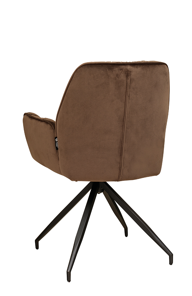 Stuhl Softi-Arm brown Velours